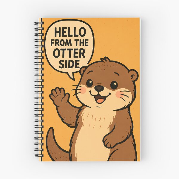 Item preview, Hello from the Otter Side – cute otter comic designed and sold by PixelForge.com.de.