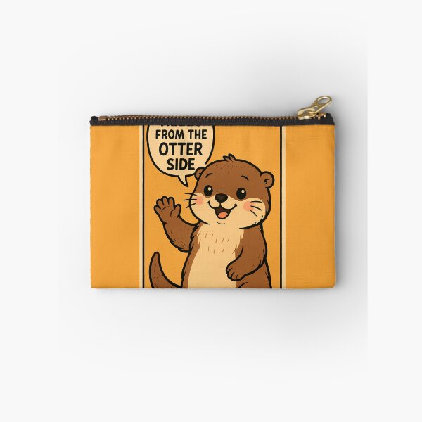 Item preview, Hello from the Otter Side – cute otter comic designed and sold by PixelForge.com.de.