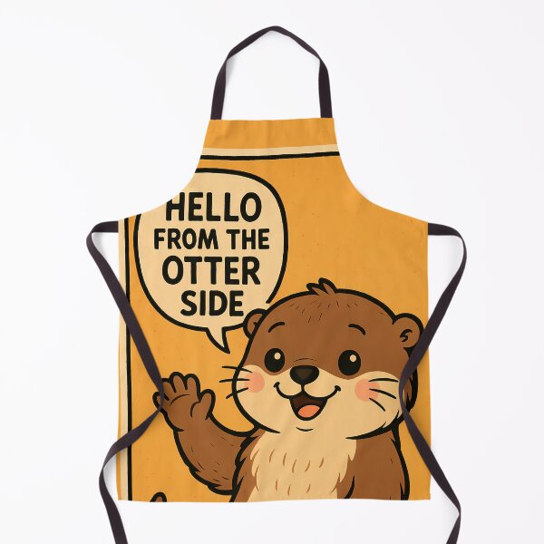 Item preview, Hello from the Otter Side – cute otter comic designed and sold by PixelForge.com.de.