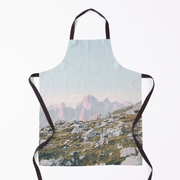 Item preview, Dolomites, Italy I Alpine mountain scenery view from the Tre Cime at sunrise in golden pink light with boho bohemian wilderness and rocky grandiose skylines panorama like those of Canada or Norway designed and sold by Julie Travel Photography.