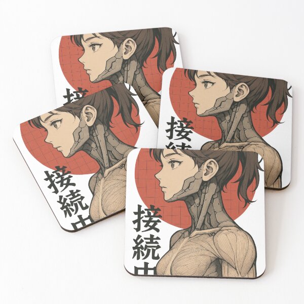 Item preview, Connected Core – Muscular Anime Android Girl Anatomy Art designed and sold by Hirvipelto.