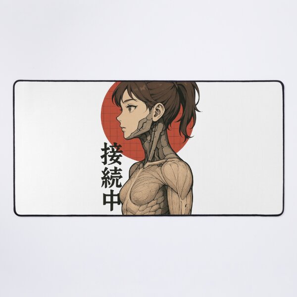 Item preview, Connected Core – Muscular Anime Android Girl Anatomy Art designed and sold by Hirvipelto.