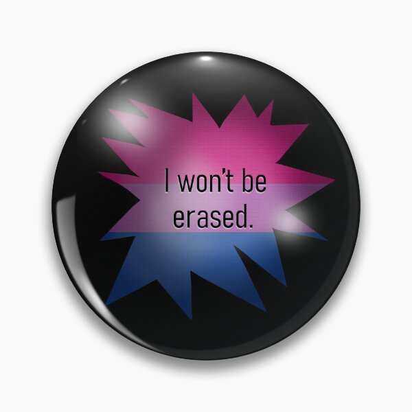 Item preview, Bisexual "I Won't Be Erased" Bi Pride Graphic Art designed and sold by BluOddities.