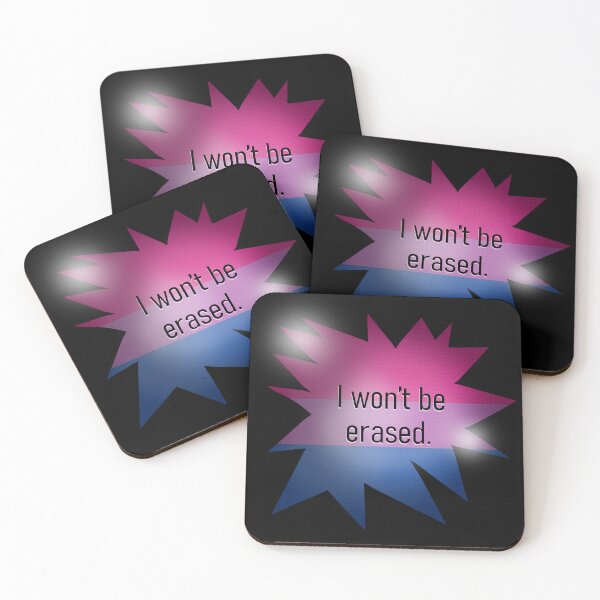 Item preview, Bisexual "I Won't Be Erased" Bi Pride Graphic Art designed and sold by BluOddities.