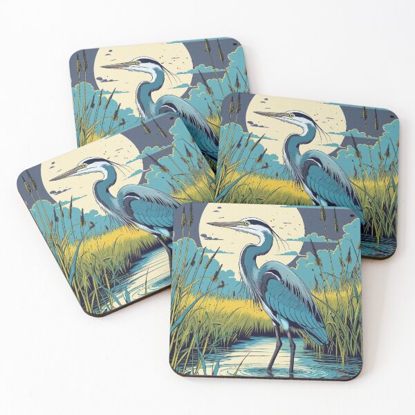 Item preview, Heron among the lake bushes designed and sold by agamilion.