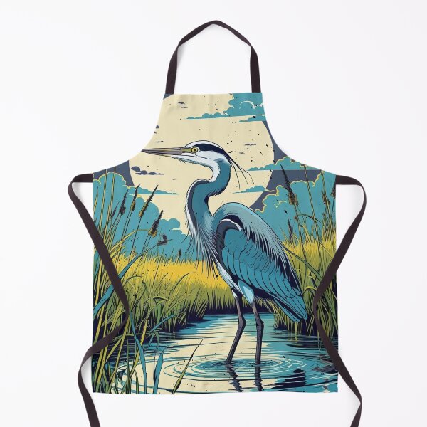 Item preview, Heron among the lake bushes designed and sold by agamilion.