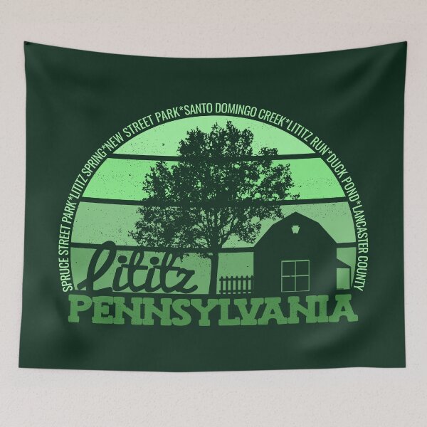 Item preview, Lititz Pennsylvania Sunset Retro Vintage Local Pride Logo designed and sold by CRHPOD20.