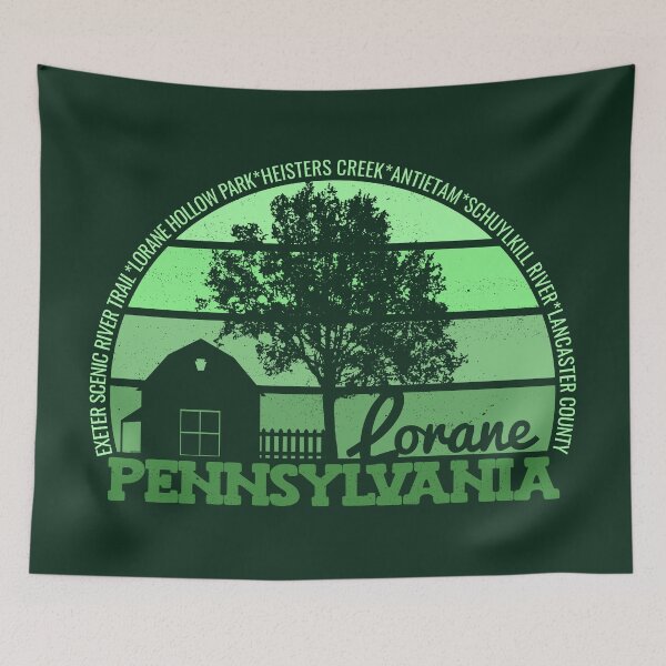 Item preview, Lorane Pennsylvania Sunset Retro Vintage Local Pride Logo designed and sold by CRHPOD20.