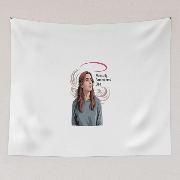 Item preview, Mentally Somewhere Else – Minimalist Vector Art T-Shirt designed and sold by FrameRoom.