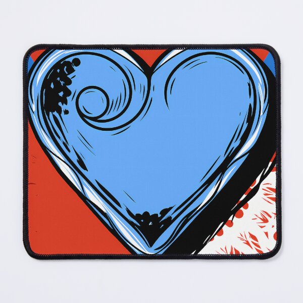 Item preview, Stylized Blue Heart with Abstract Background designed and sold by ART ATTACK ZONE.