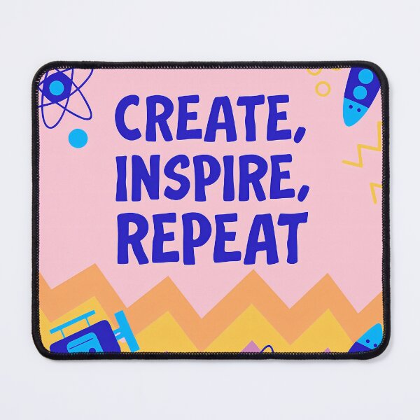 Item preview, "Create, Inspire, Repeat" Makerspace Poster Design designed and sold by ART ATTACK ZONE.