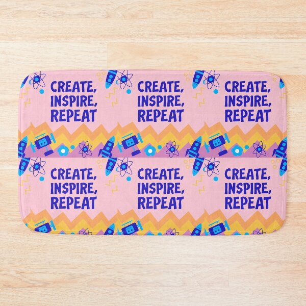 Item preview, "Create, Inspire, Repeat" Makerspace Poster Design designed and sold by ART ATTACK ZONE.