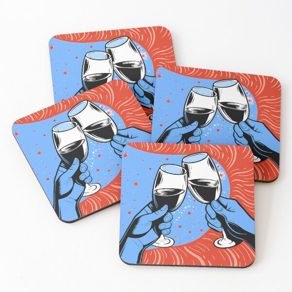 Item preview, Pop Art Hands Toasting Red Wine designed and sold by ART ATTACK ZONE.