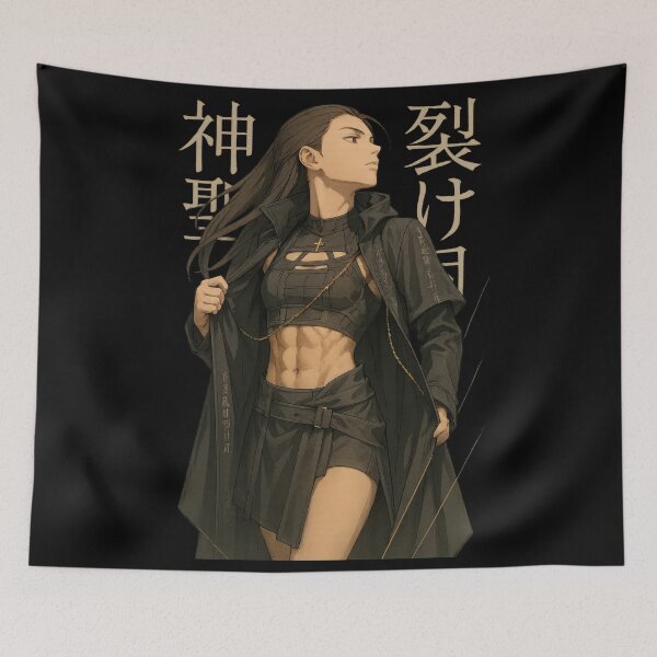 Item preview, Holy Wrath – Muscular Anime Warrior Nun designed and sold by Hirvipelto.