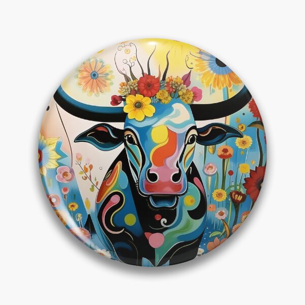 Item preview, Beautiful bull surrounded by wildflowers. designed and sold by Natalia-Vlad.