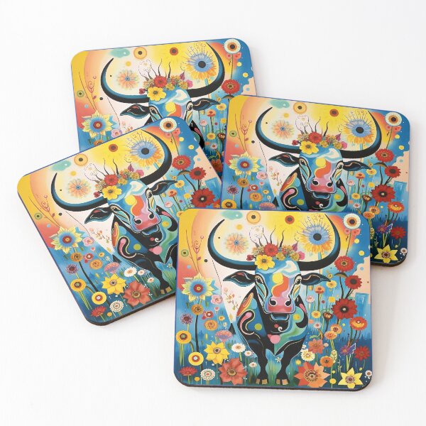Item preview, Beautiful bull surrounded by wildflowers. designed and sold by Natalia-Vlad.