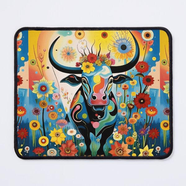Item preview, Beautiful bull surrounded by wildflowers. designed and sold by Natalia-Vlad.