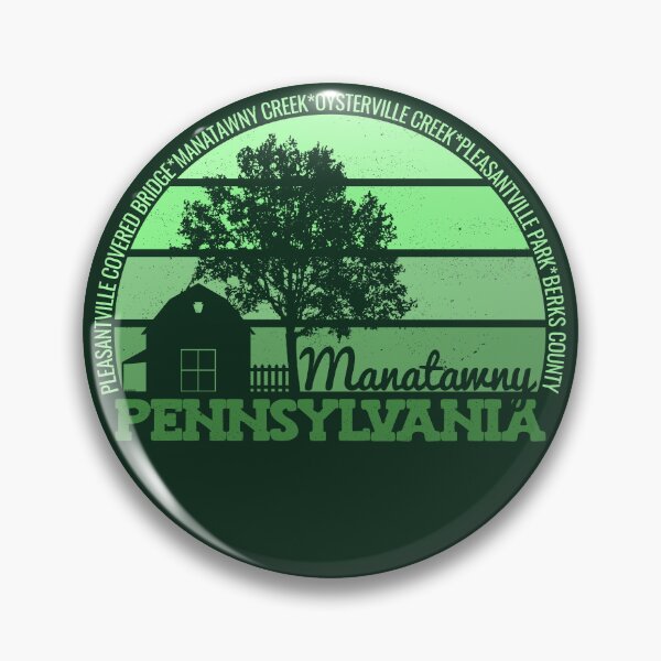 Item preview, Manatawny Pennsylvania Sunset Retro Vintage Local Pride Logo designed and sold by CRHPOD20.