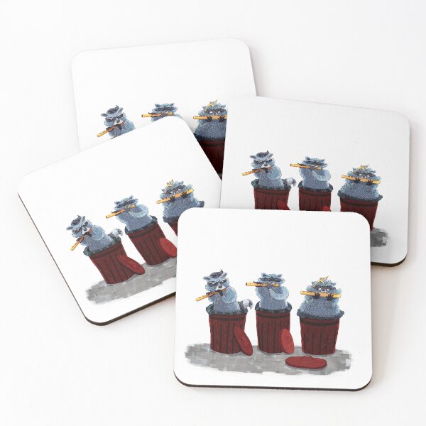 Item preview, Three Musical Raccoons designed and sold by HBMichaels.