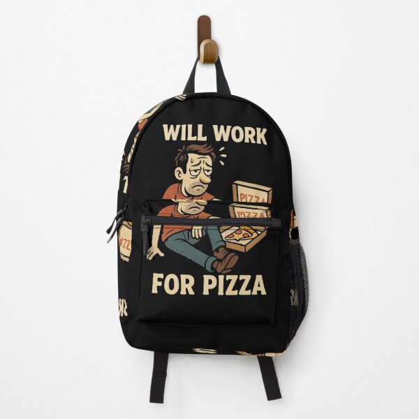 Item preview, Will Work For Pizza designed and sold by Gentle40Winks.