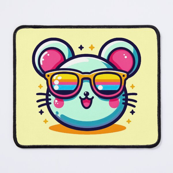 Item preview, Cool Kawaii Mouse with Sunglasses designed and sold by Dopamine Glitch.