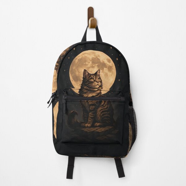 Item preview, Mystical Cat Under Full Moonlight Sky designed and sold by Amr Siam.