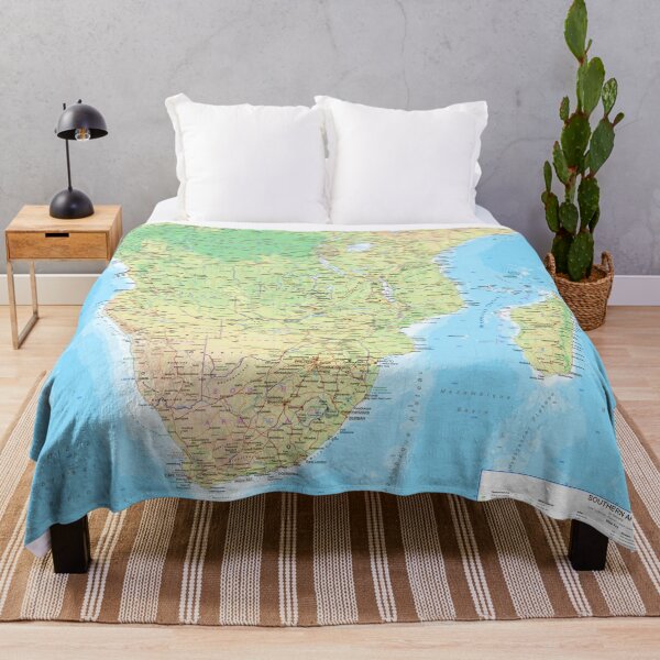 Item preview, Detailed map of southern Africa with its main cities, connections and sights designed and sold by SenseForMaps.
