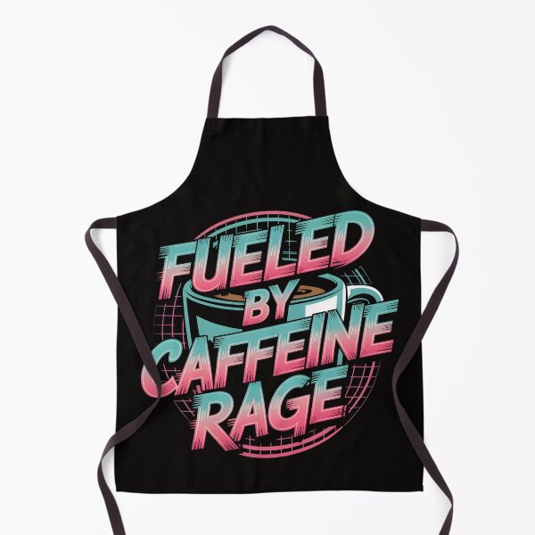 Artikelvorschau, Angetrieben von Koffein Wut – Retro Neon Koffein Zitat Shirt entworfen und verkauft von Slavicsoul.