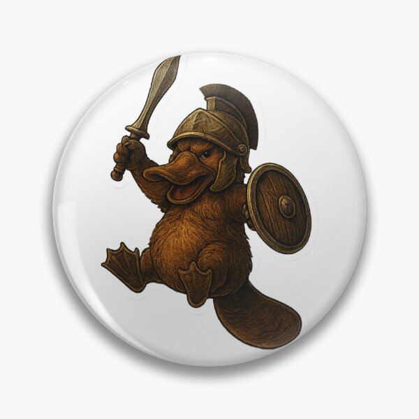 Item preview, Gladiator Platypus Warrior Sticker – Battle-Ready Beast with Attitude designed and sold by Ashes & intent .