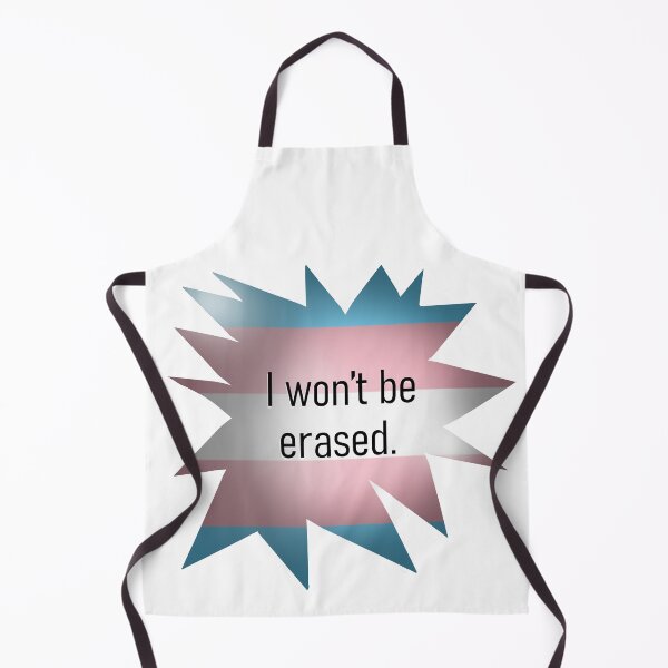 Item preview, "I Won't Be Erased" Transgender Trans Queer Pride Graphic Art designed and sold by BluOddities.
