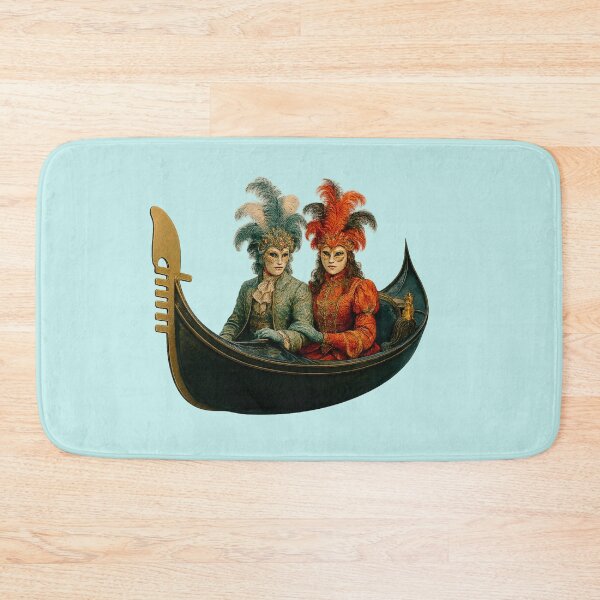 Item preview, Masked Participant in Gondola – Venetian Carnival in Full Glory designed and sold by branaghbel.