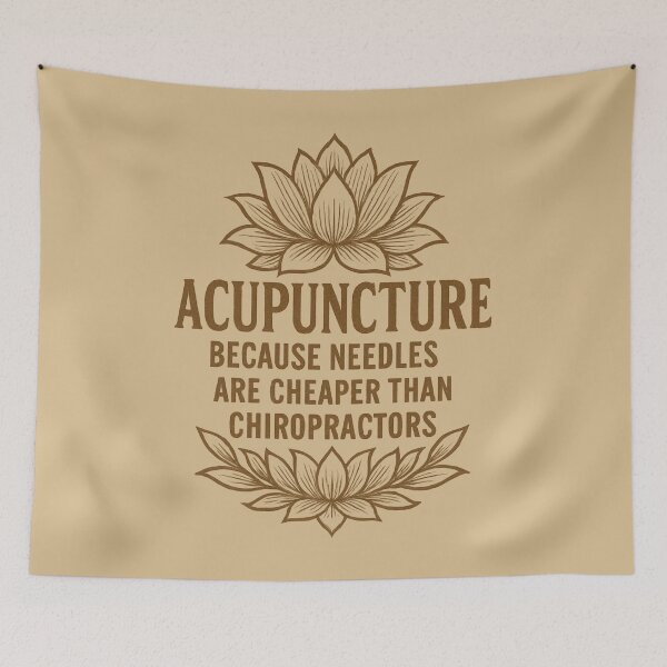 Item preview, Acupuncture Because Needles Are Cheaper Than Chiropractors – Vintage Sepia Design designed and sold by Meandmyshop.