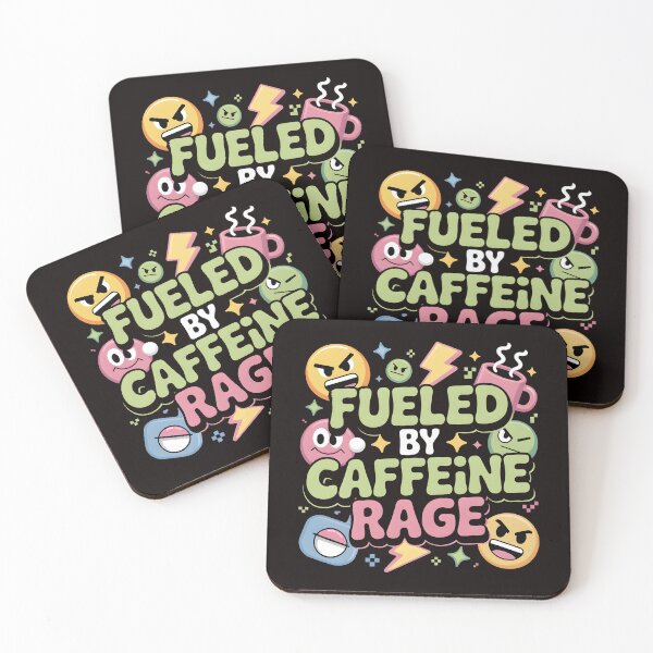 Item preview, Fueled By Caffeine Rage – Y2K Emoji Explosion Coffee Shirt designed and sold by Slavicsoul.