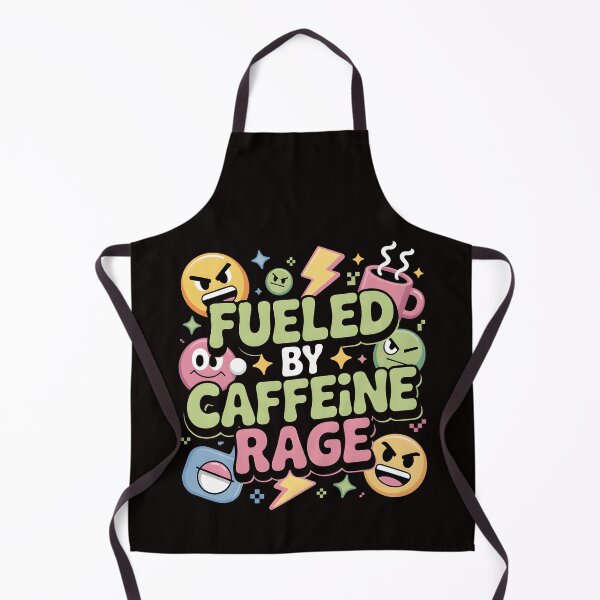 Item preview, Fueled By Caffeine Rage – Y2K Emoji Explosion Coffee Shirt designed and sold by Slavicsoul.