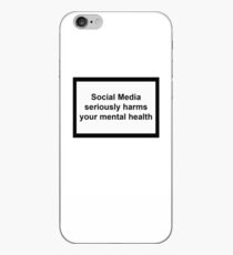 Social Media seriously harms your mental health iPhone Case
