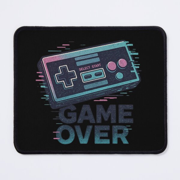 Item preview, Glitchwave Nostalgia Game Over designed and sold by Design_Your_Day.