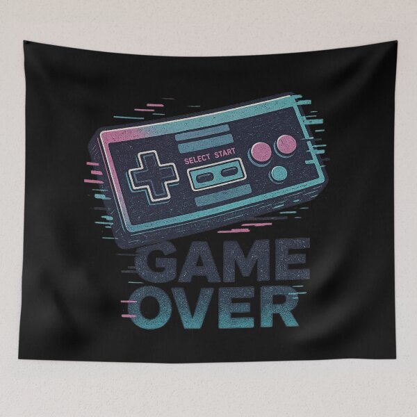Item preview, Glitchwave Nostalgia Game Over designed and sold by Design_Your_Day.
