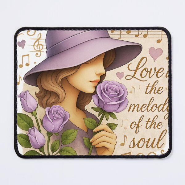 Item preview, Romantic Digital Illustration of a Woman with Love Quote – Golden Calligraphy designed and sold by branaghbel.