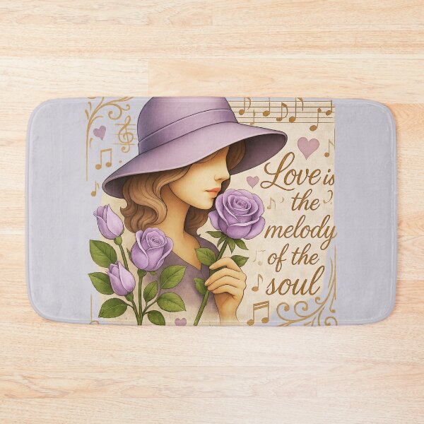 Item preview, Romantic Digital Illustration of a Woman with Love Quote – Golden Calligraphy designed and sold by branaghbel.