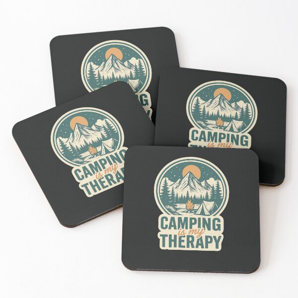 Item preview, Camping Is My Therapy Tee | Vintage Wilderness Badge designed and sold by MarCinu Art.