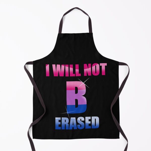 Item preview, "I WILL NOT BE ERASED" Bisexual Bi Queer Pride Graphic designed and sold by BluOddities.