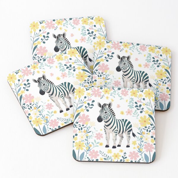 Item preview, Cute Long Eyelashes Zebra in a field of flowers 14 designed and sold by AlinaSCorner.