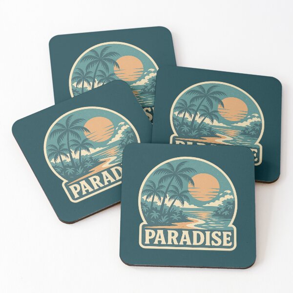 Item preview, Paradise Retro Sunset Tee | Vintage Beach Escape designed and sold by MarCinu Art.