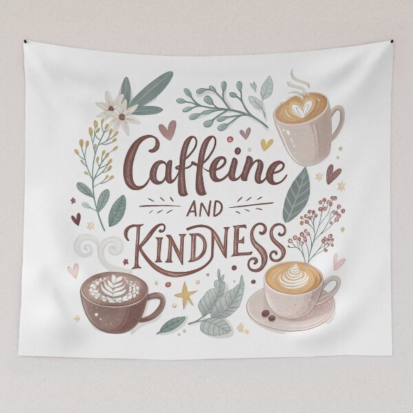 Item preview, caffeine and kindness designed and sold by GogoGrove.