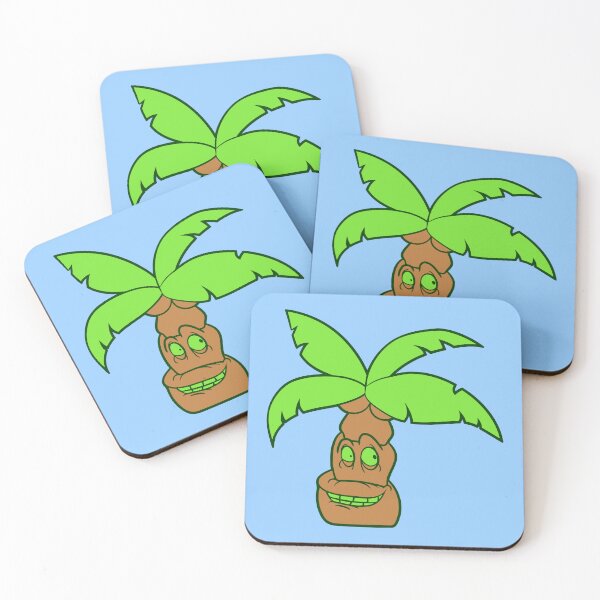 Item preview, Funny Palm Face Island Vacation Happy Fun Comic designed and sold by shirt-o-mat.