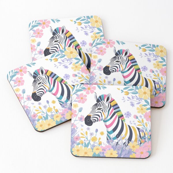 Item preview, Cute Long Eyelashes Zebra in a field of flowers 14 designed and sold by AlinaSCorner.