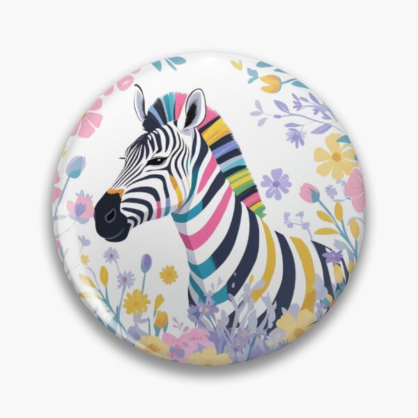 Item preview, Cute Long Eyelashes Zebra in a field of flowers 14 designed and sold by AlinaSCorner.