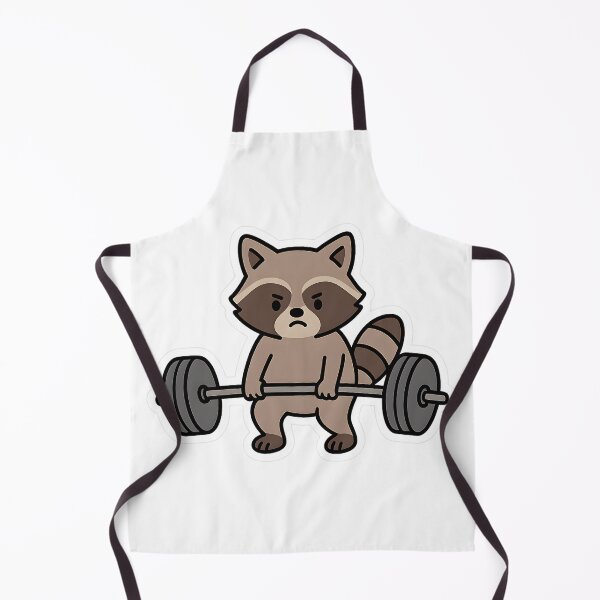 Item preview, Deadlifting Raccoon funny fitness designed and sold by LoveLabDesign.