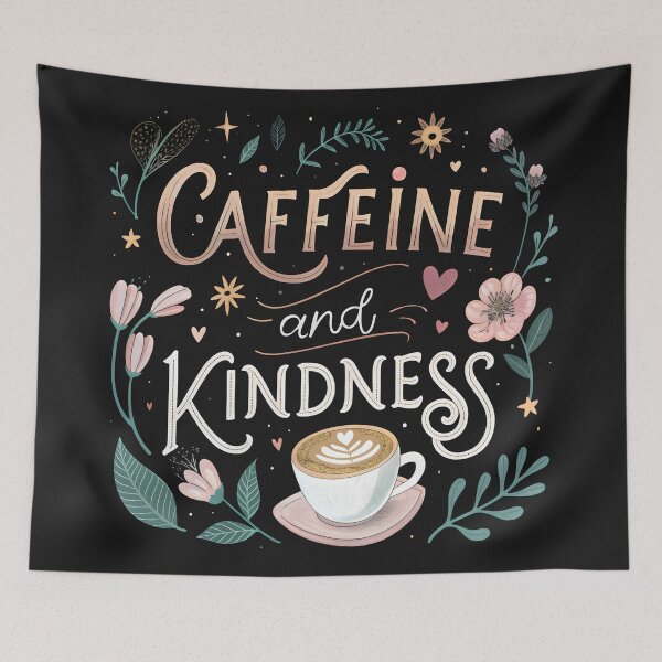Item preview, caffeine and kindness designed and sold by GogoGrove.