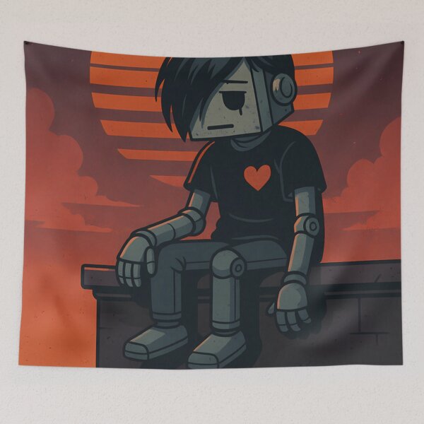 Item preview, Emo Robot – “I Compute, Therefore I Am… Sad designed and sold by aminz4.